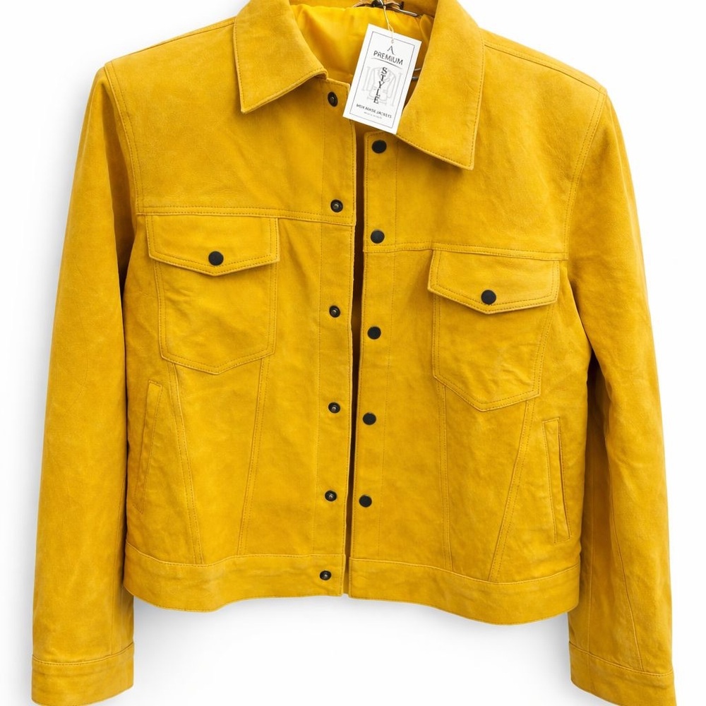 Scully Mustard Yellow Suede Jean Jacket